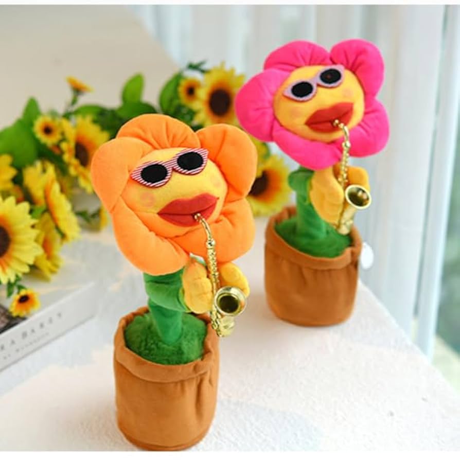 Amazon.co.jp: 魅惑的な花のひまわりの電池式のおもちゃをねじる